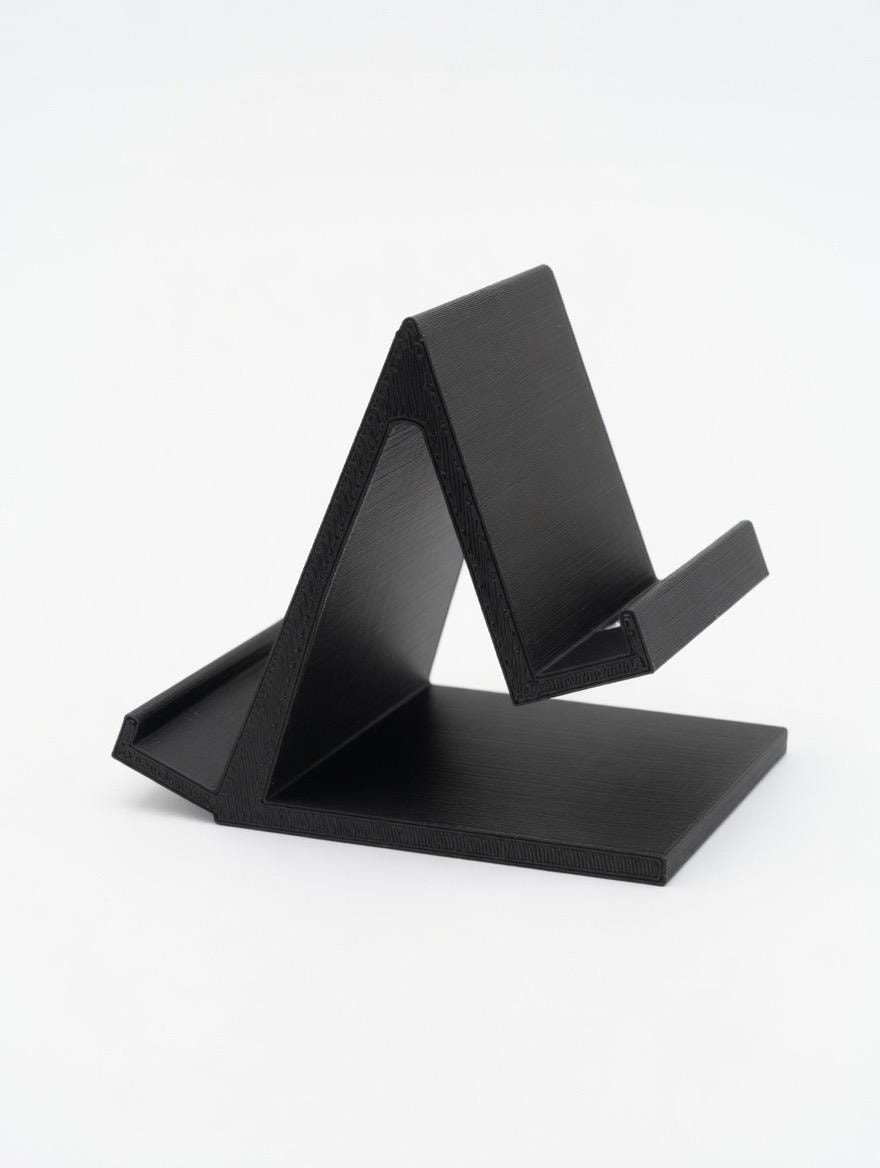 Minimalist 3D Printed Phone Stand – Desk & Bedside Mobile Holder