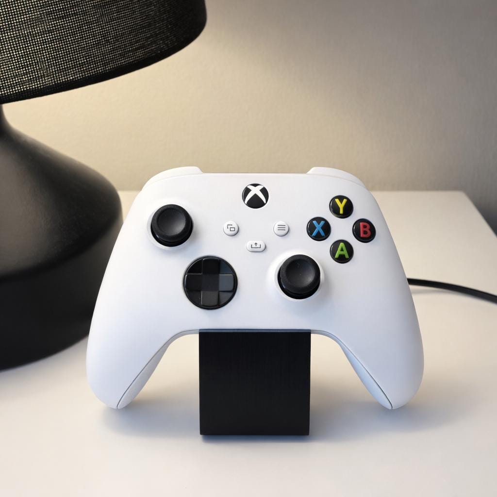 3D Printed Controller Stand – Gaming Desk Holder for Xbox & PlayStation Controllers
