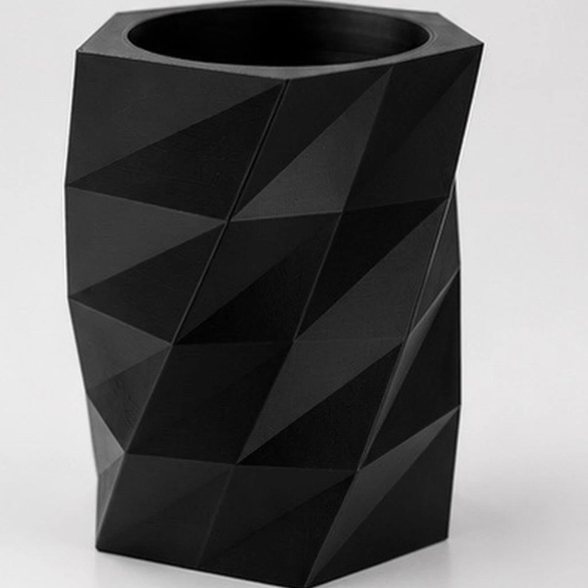 Minimalist Geometric 3D Printed Pen Holder – Modern Desk Pencil & Stationery Organiser