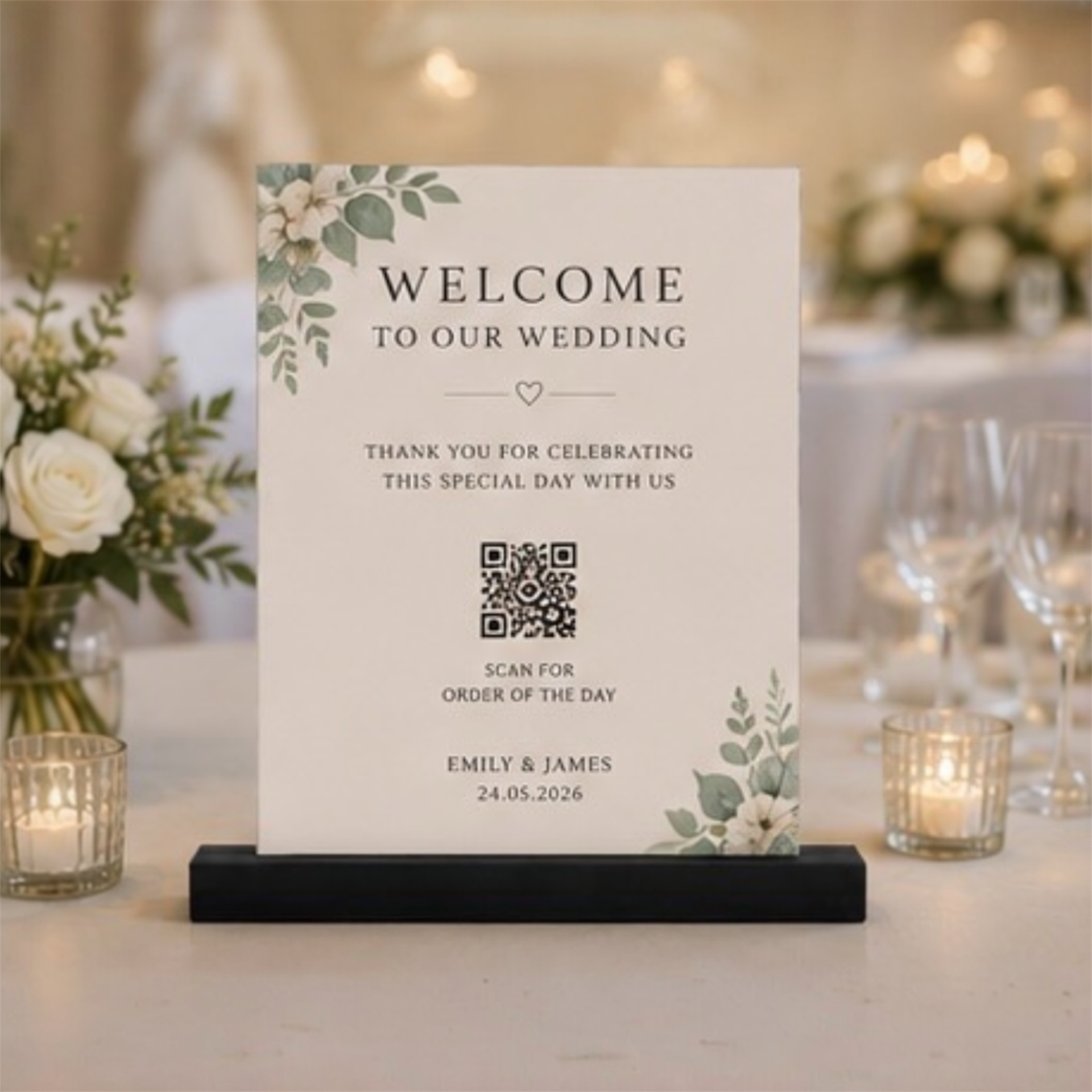 Product Title  3D Printed Tabletop Display Stand | Small | Standard | Large | XL | QR Codes, Menus, Signs & Table Numbers