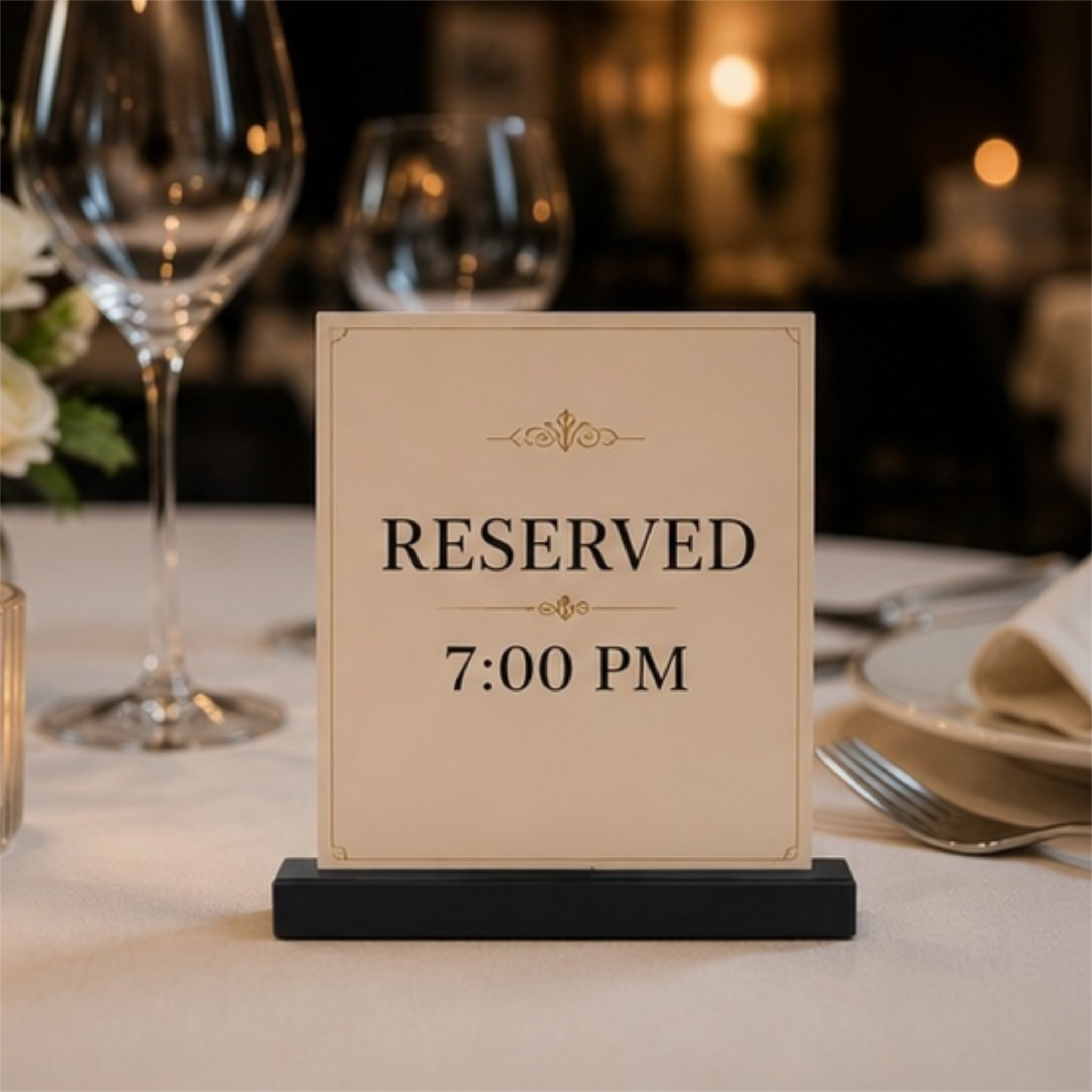 Product Title  3D Printed Tabletop Display Stand | Small | Standard | Large | XL | QR Codes, Menus, Signs & Table Numbers