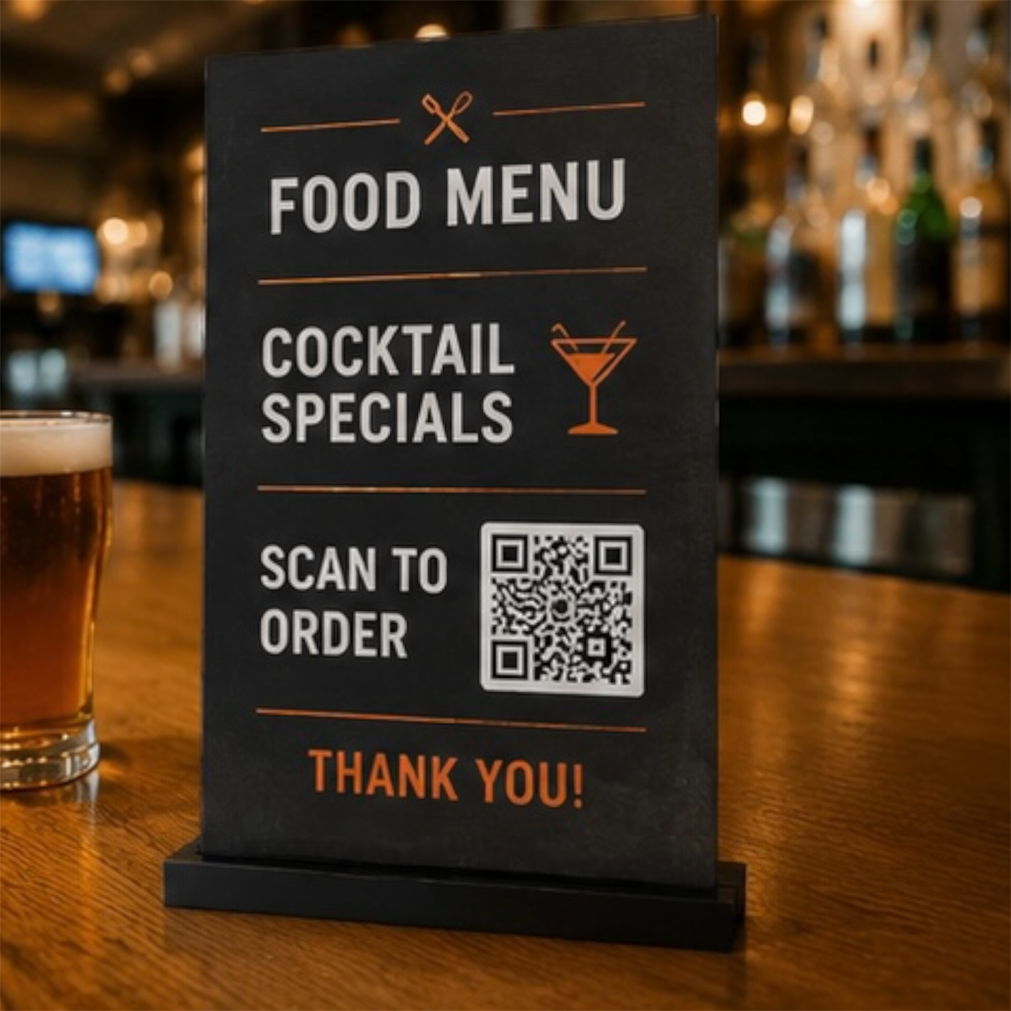 Product Title  3D Printed Tabletop Display Stand | Small | Standard | Large | XL | QR Codes, Menus, Signs & Table Numbers
