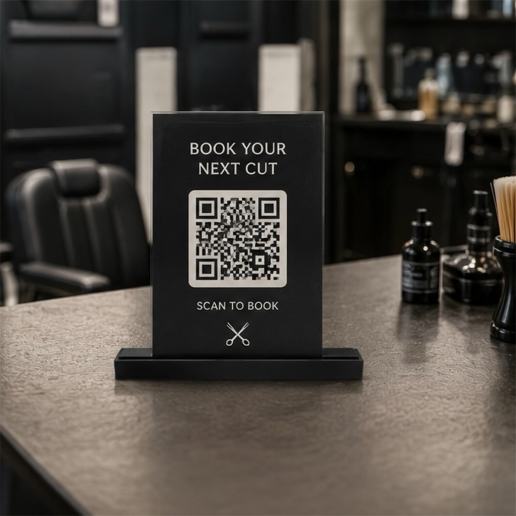 Product Title  3D Printed Tabletop Display Stand | Small | Standard | Large | XL | QR Codes, Menus, Signs & Table Numbers