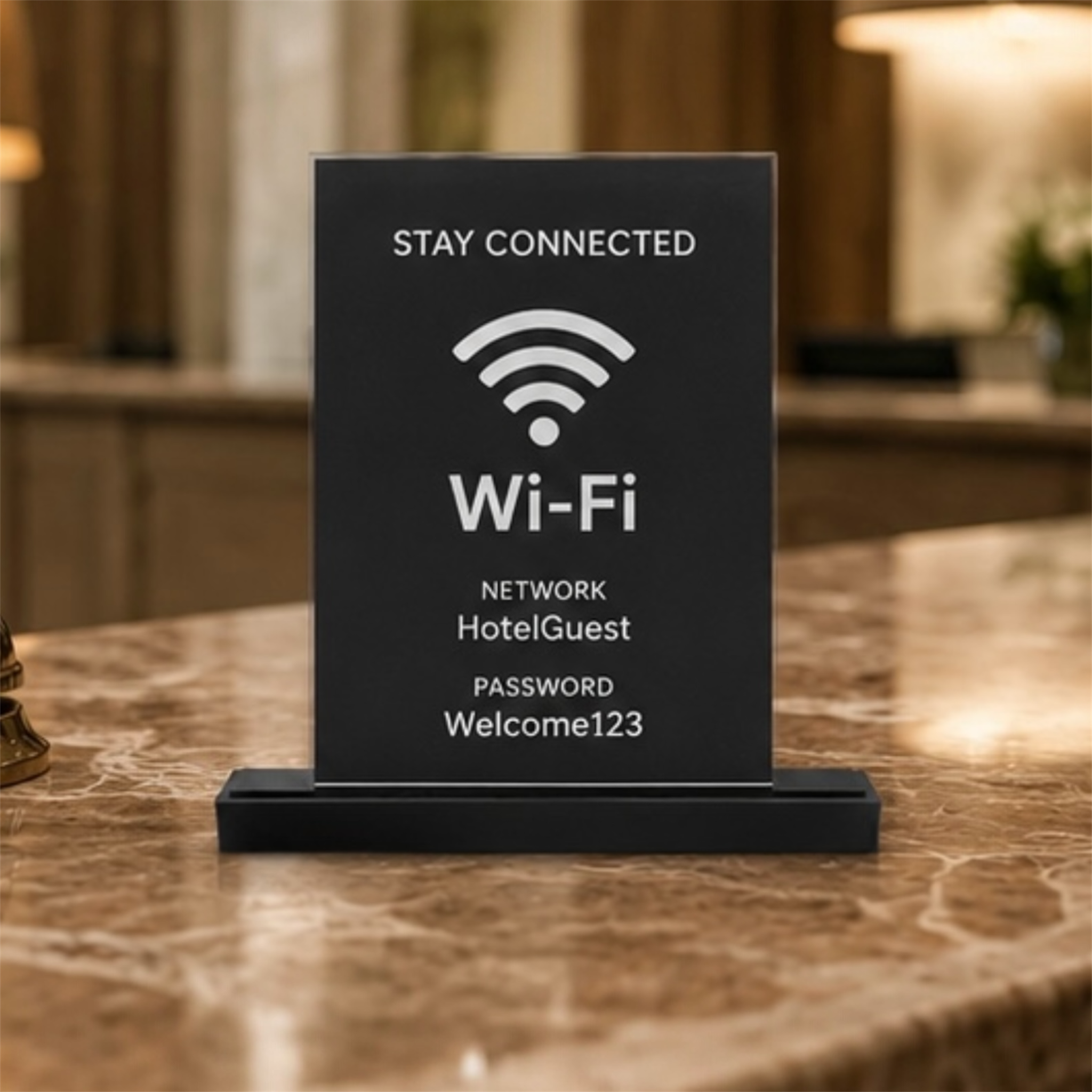Product Title  3D Printed Tabletop Display Stand | Small | Standard | Large | XL | QR Codes, Menus, Signs & Table Numbers