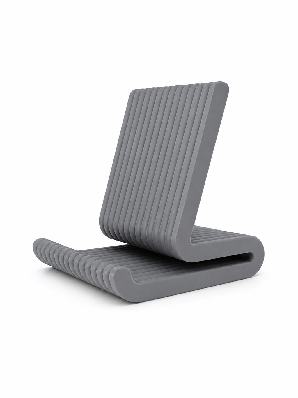 Modern Ribbed Phone Holder Stand – Minimalist Desk Phone Stand for Office & Home