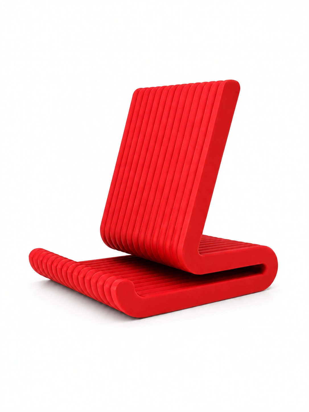 Modern Ribbed Phone Holder Stand – Minimalist Desk Phone Stand for Office & Home