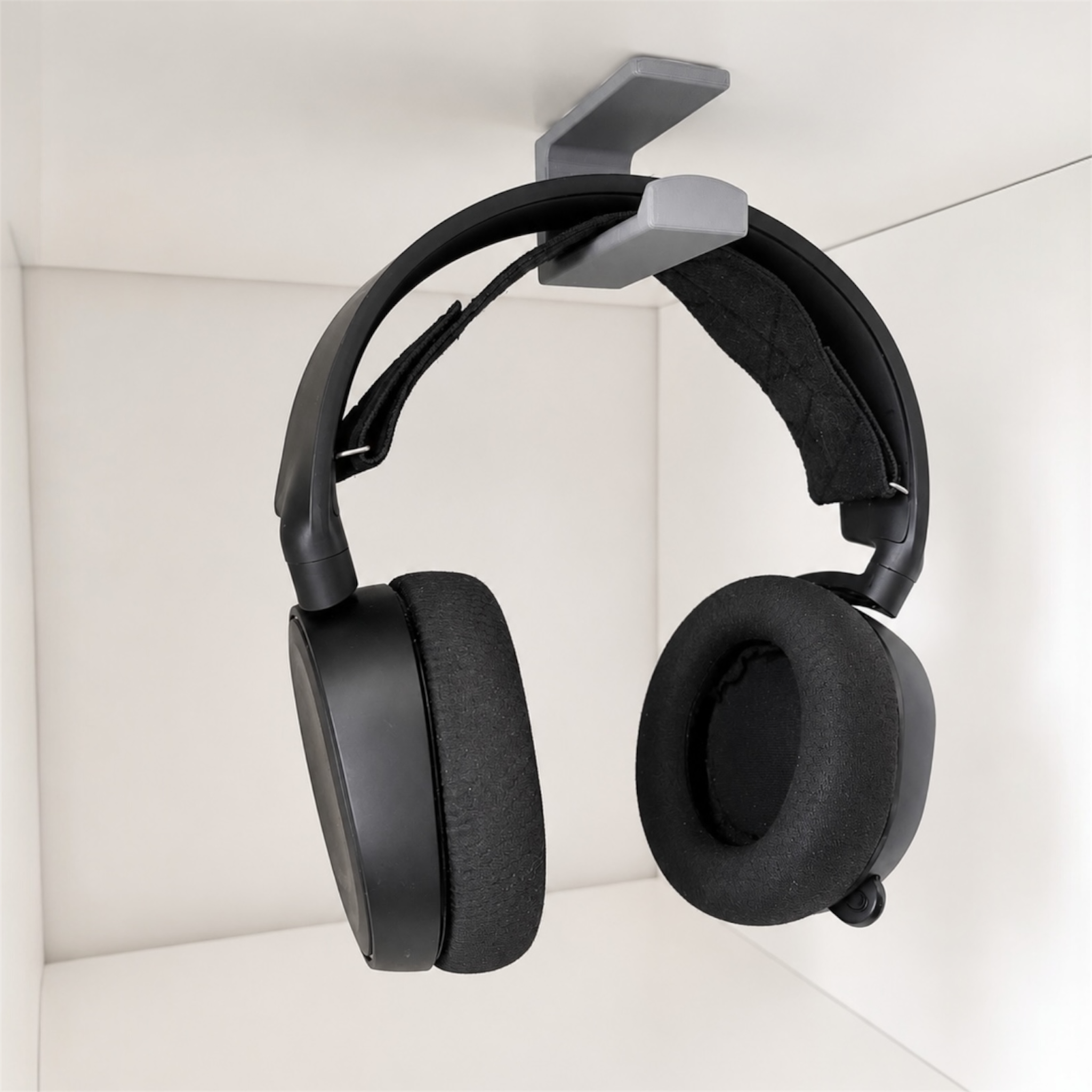 No-Drill Under Desk Headphone Hook with 3M VHB Adhesive & Alcohol Prep Pad