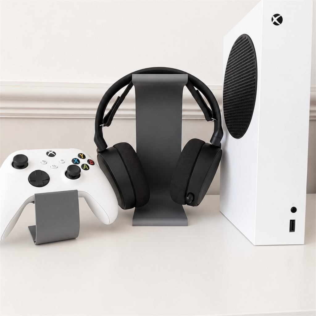 Minimalist 3D Printed Headset Stand – Gaming & Desk Headphone Holder