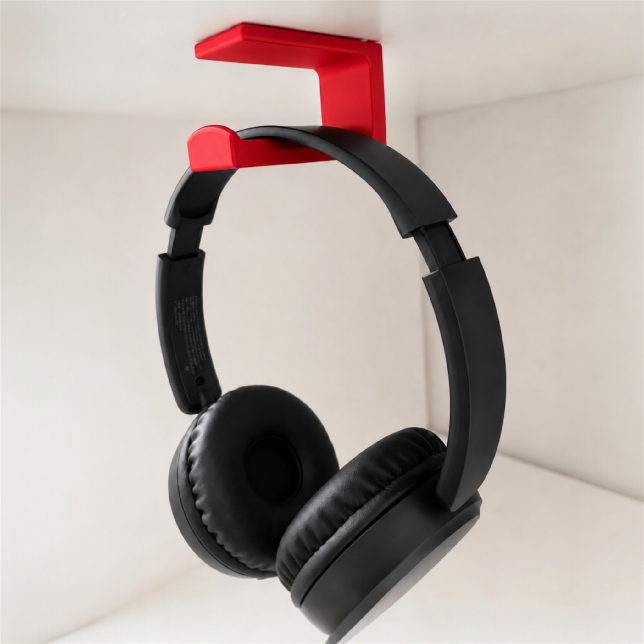 No-Drill Under Desk Headphone Hook with 3M VHB Adhesive & Alcohol Prep Pad